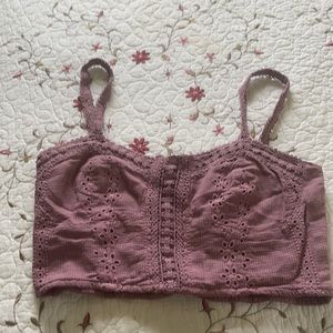 Burgundy Crop Top